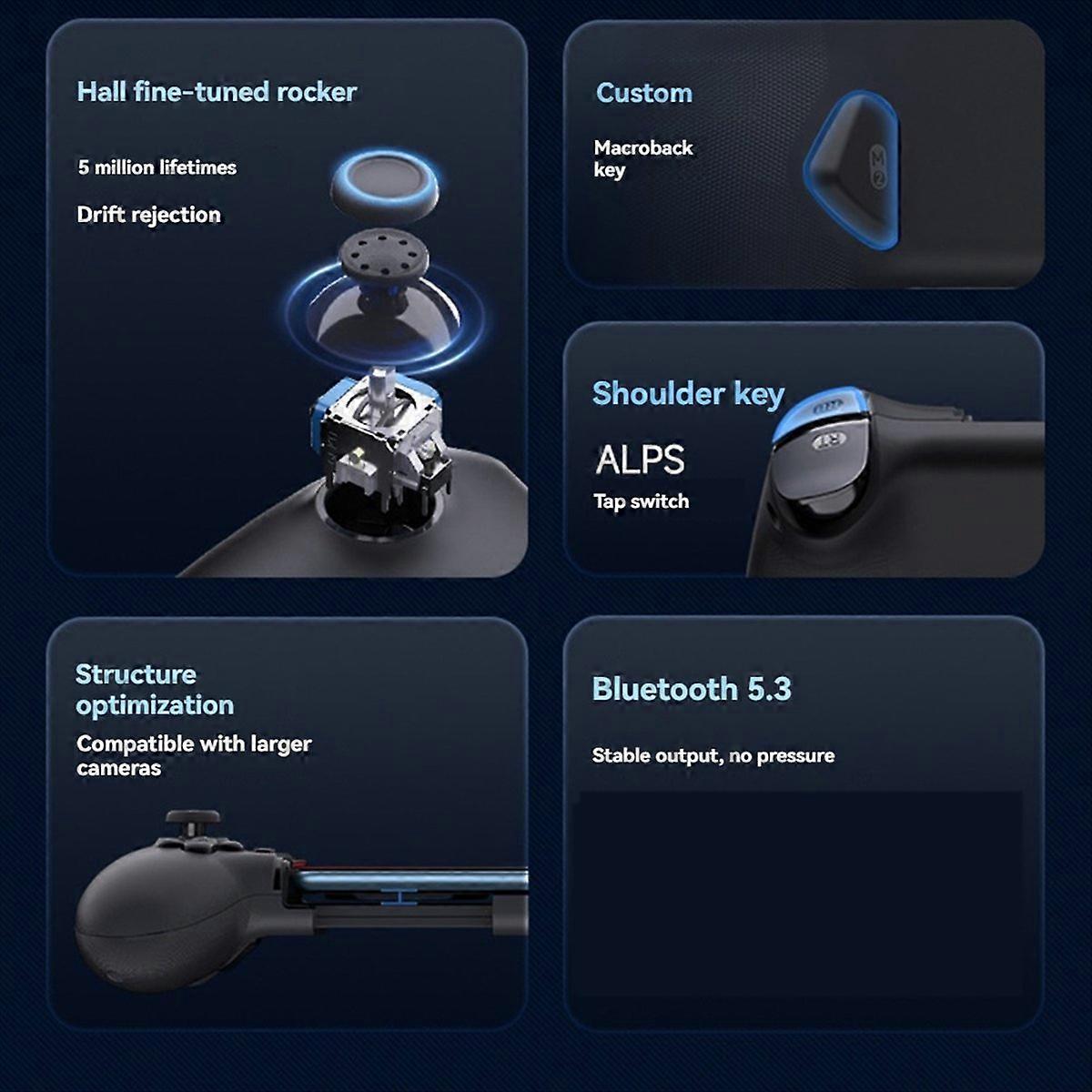 M15 Bluetooth Controller for Android, , Cloud Gaming, , Mechanical Hall Phone Controller