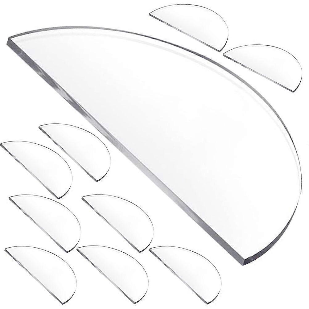 Wedding Place Cards Acrylic Semicircle for Table Setting 10Pcs Transparent