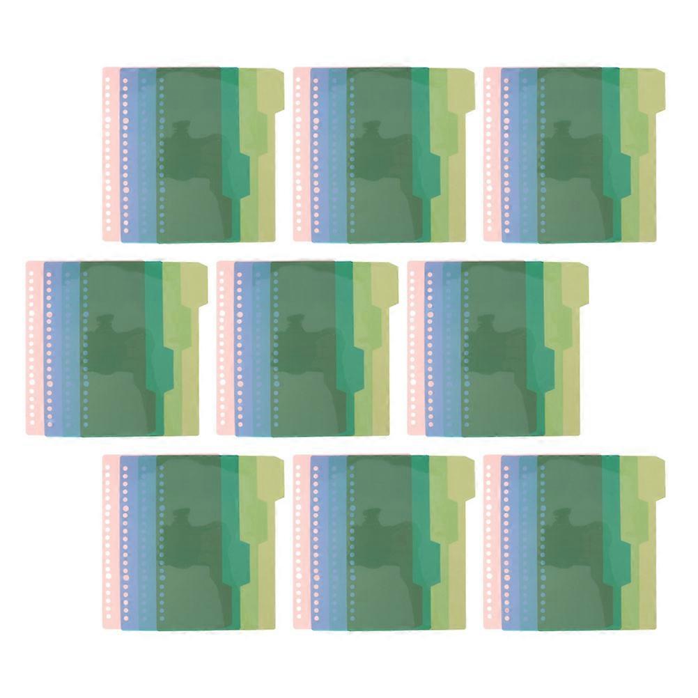 Colored Tab Dividers Plastic Index Classified Labels for Document Sorting 44Pcs