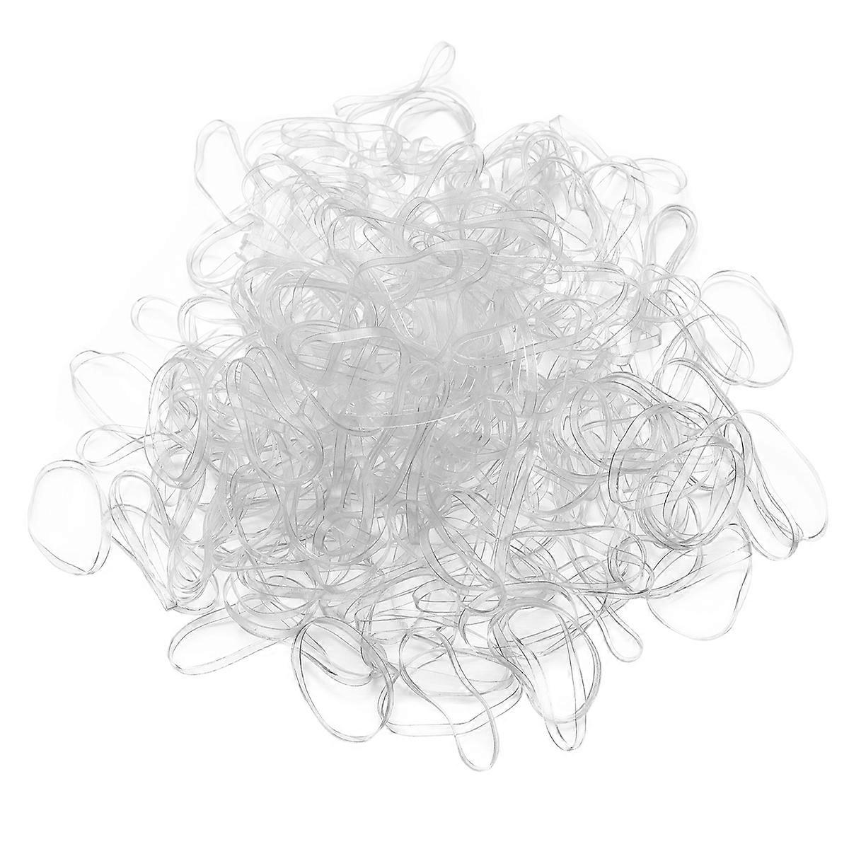 Elastiske gummibånd til hårbinding 1000 stk. hvide hårgummibånd