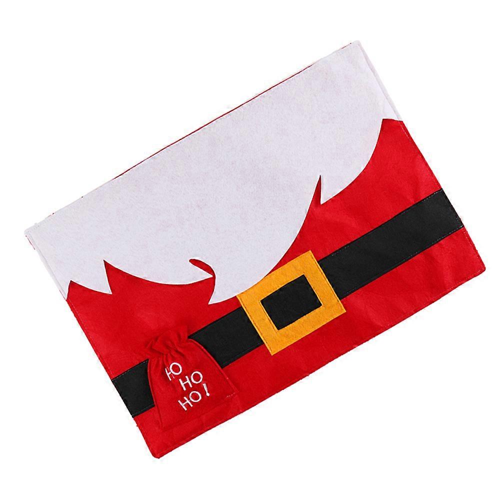 2Pcs Christmas Placemat for Table Protection Red Fabric Table Mats
