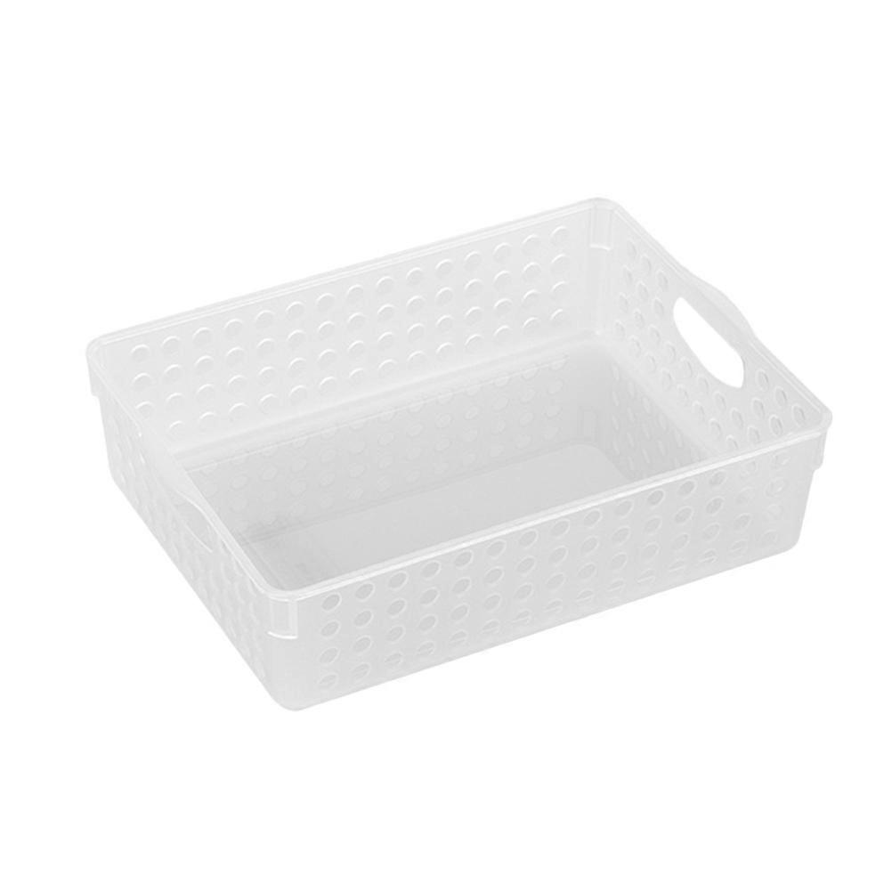 File Storage Plastic Basket Container for Collecting File White