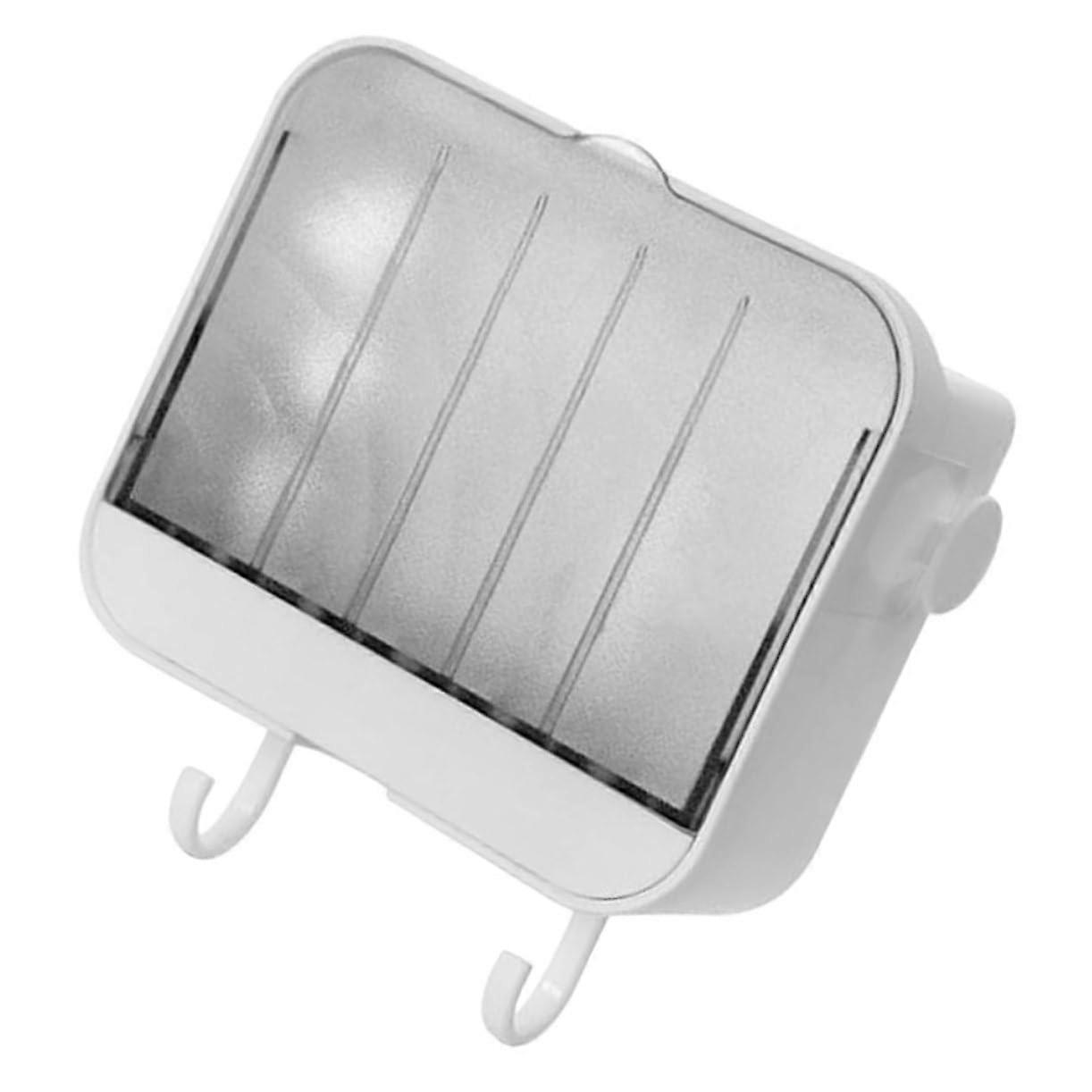 Wall Mounted Soap Dish with Self Draining Design, Space Saving Holder for Bathroom and Kitchen
