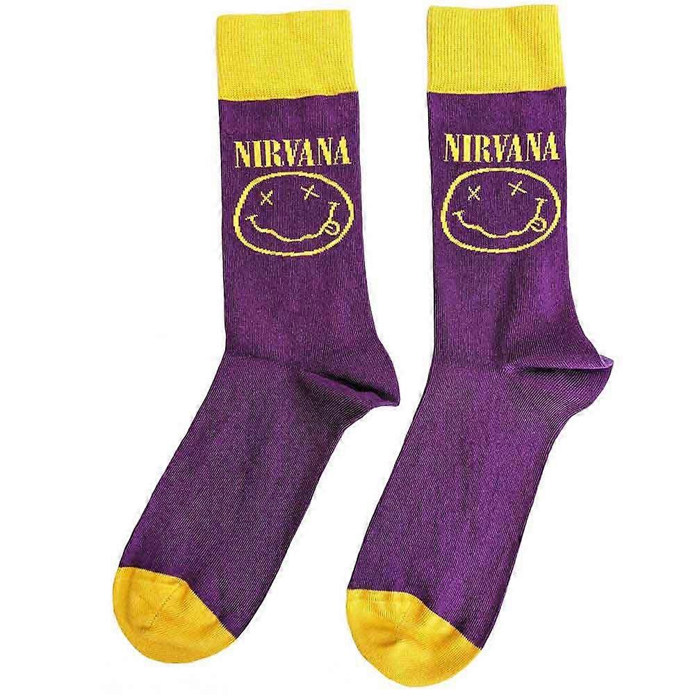 Nirvana Yellow Grunge Smile Ankle Socks