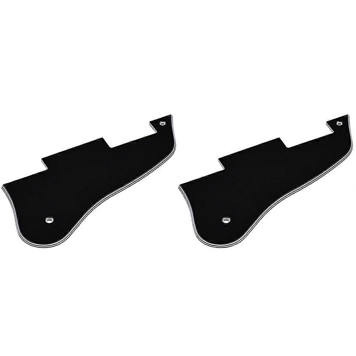Guitar Pickguard 2 Pack Acoustic Guitar Scratch Protector Set Black Pair Easy Quick Installation