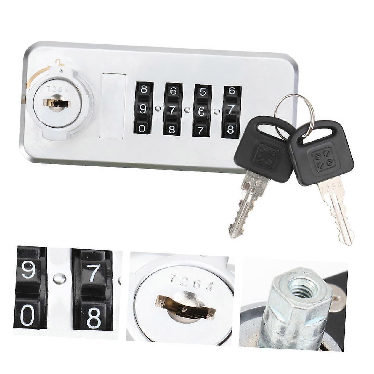 Keyless Combination Cam Lock with Durable Zinc Alloy, AntiTheft Design for Cabinets, Drawers, Mailboxes