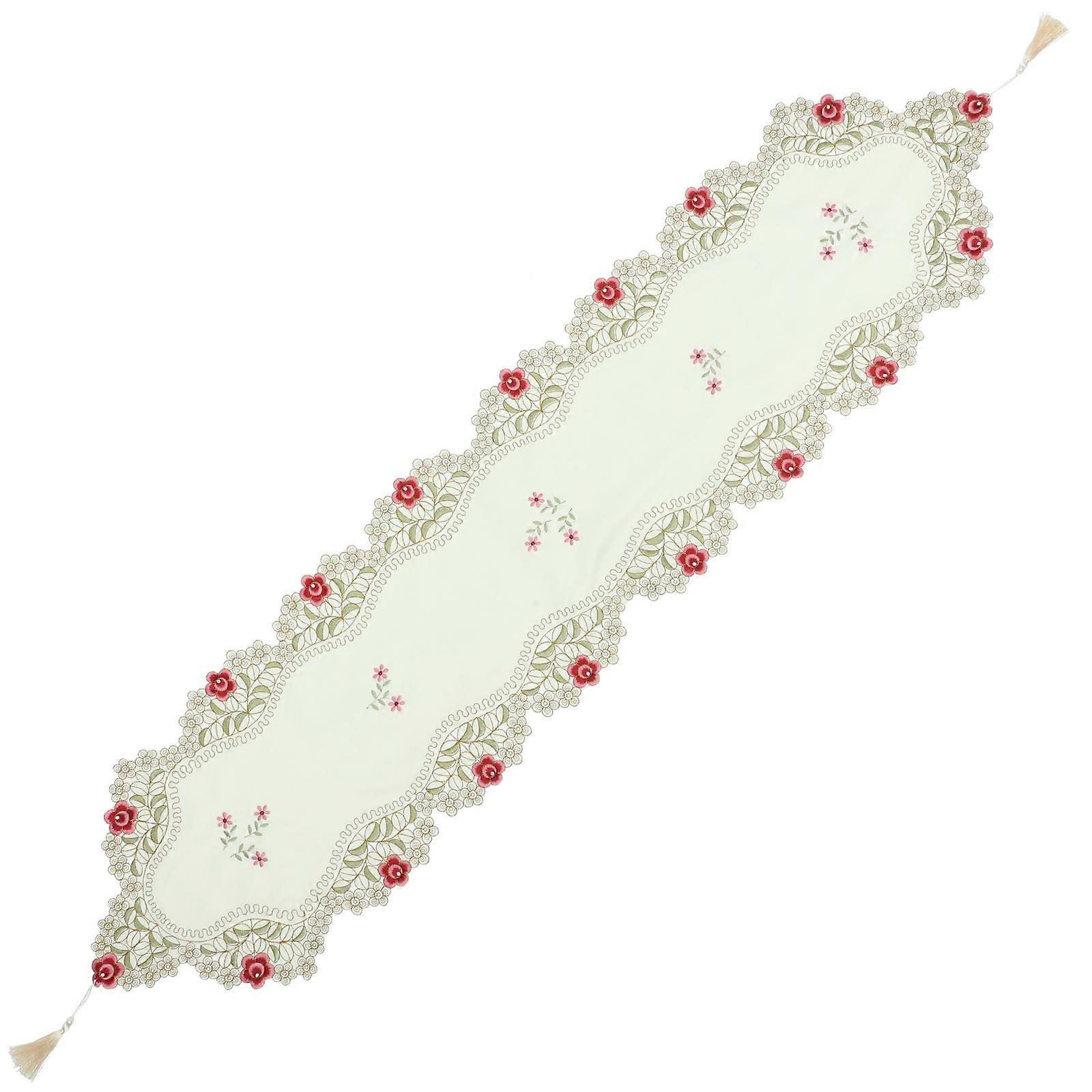 Polyester Embroidered Table Runner for Holiday Use 2Pcs
