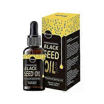 Bio-Schwarzkümmelöl aus Kaltpressung, 100 % reines und natürliches, kaltgepresstes, flüssiges Schwarzkümmelöl zur Hautpflege, nährt