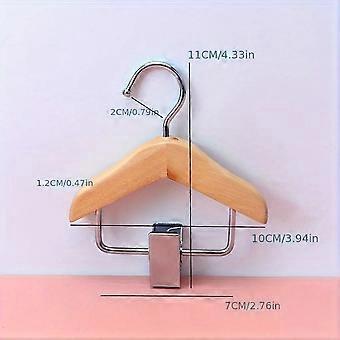 Mini cintres avec pinces en acier inoxydable, organisateur gain de place pour vêtements et accessoires pour animaux, idéal pour les petits articles