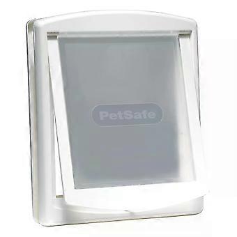 Original 2 Way Pet Door Manual Lock Durable Frame Multiple Colours Small White