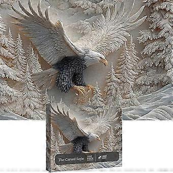Das geschnitzte Adler-Puzzle, Adler-Puzzles 1000 Teile, Puzzles für Jugendliche und Erwachsene, Adler-Puzzles, Weihnachtsgeschenke