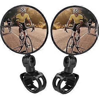 Bicycle rear-view mirror, 2 bicycle rear-view mirrors, adjustable rotary handle, plastic convex mirror