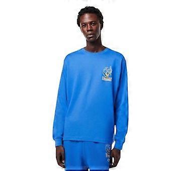 Lacoste Unisex Langarmshirt für Erwachsene mit Rückendruck und lockerer Passform