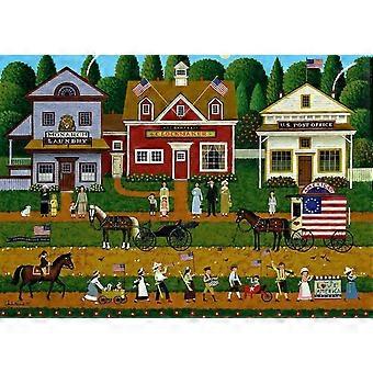 Charles Wysocki - Young Patriots - 500 Piece Jigsaw Puzzle, Red
