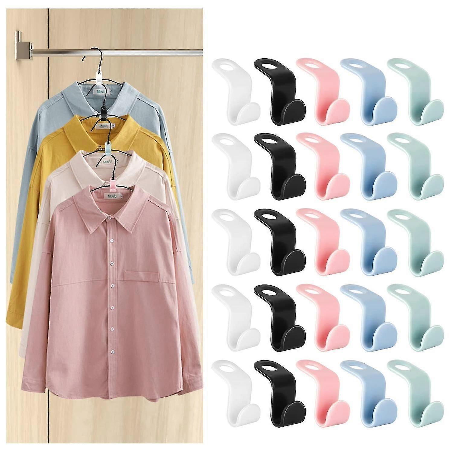 Stacking Hangers, Wardrobe Organizer Space Saving Clothes Hooks