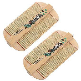 Bamboo Tooth Comb Dandruff Comb for Hair Caring 10Pcs Multipurpose 26-27