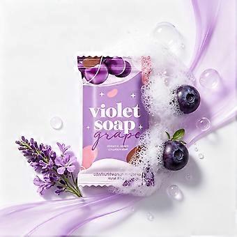 Violet Grape Handmade Cleansing Soap, Mild Deep Clean Moisturizing Bar Soap For Daily Body Skin Care Single Pack