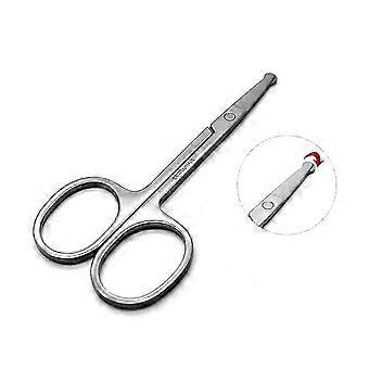 Steel Mini Portable Curved Mustache Nose Remover Ear Hair  (silver)(1pcs)