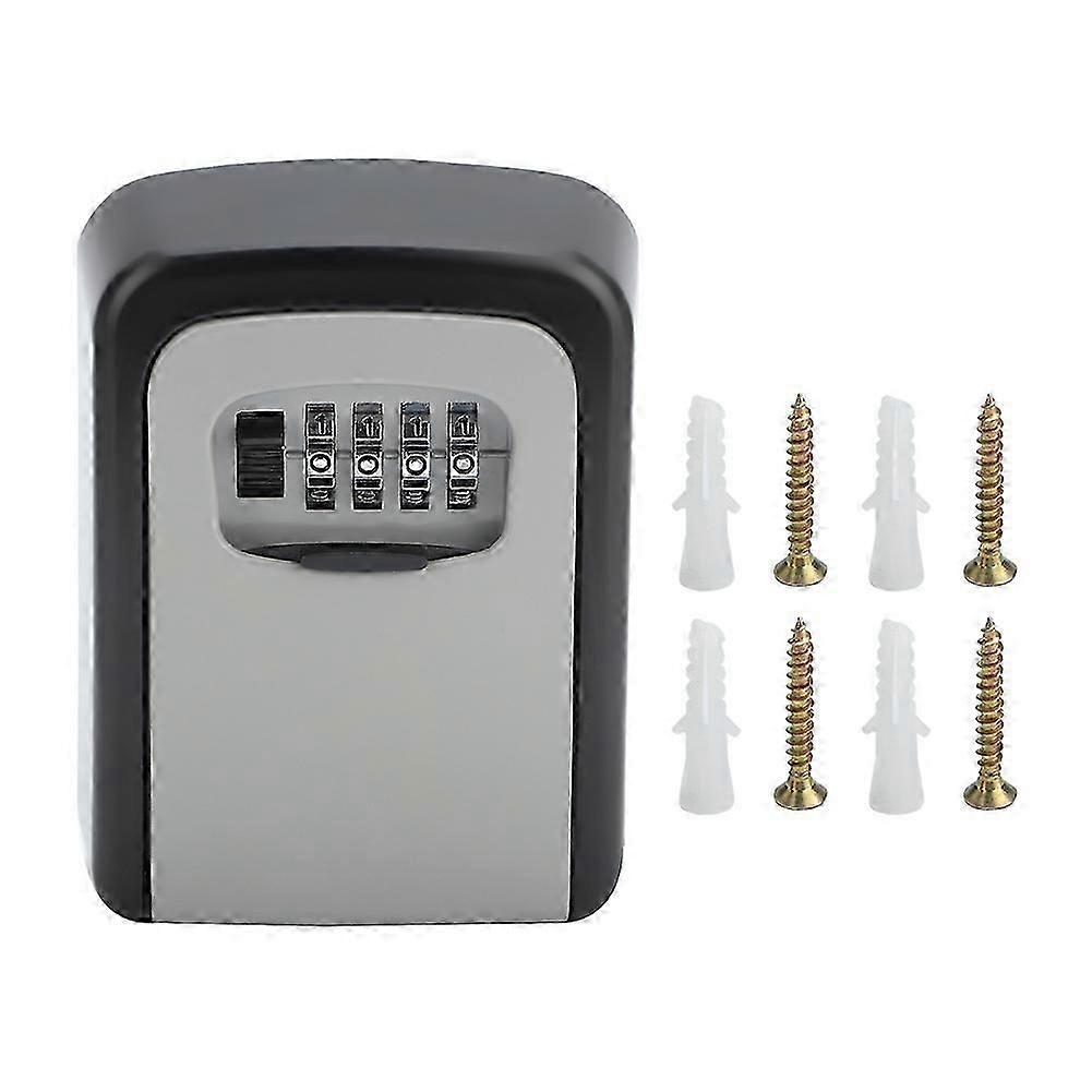 Security Storage Case Organizer Wall Mounted 4 Digit Combination Key Lock Box Safe