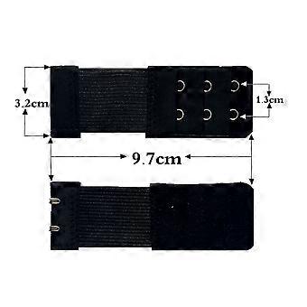 6 Stück bequeme BH-Verlängerungen für Damen, elastische Verlängerungsschnalle, verlängerter BH-Träger (2/3 Haken, Schwarz, Aprikose, Weiß)