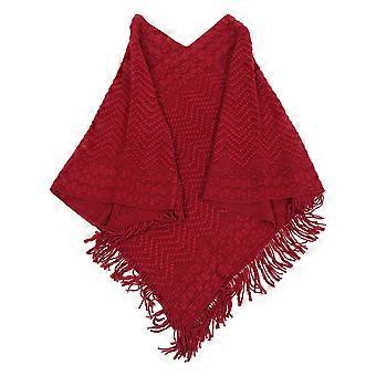 Winter Poncho Cape Shawl for Women Knitting Sweater Wrap Blanket