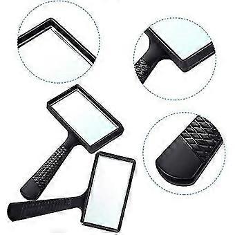 5x Portable Magnifying Glass, 10*5cm Rectangular, Scratch Resistant Glass Lens
