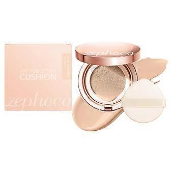 Zephoco lightweight flawless air cushion foundation make-up (light skin color) soft fog light foundation naturally fits fine powder