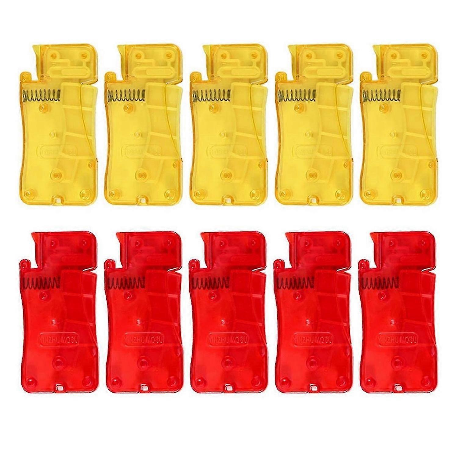 Auto Needle Threader for Hand Sewing,red+yellow 10pcs