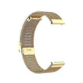 Gold Stainless Steel Smartwatch Band Compatible with Csasan T70, Adjustable Durable Polished Finish