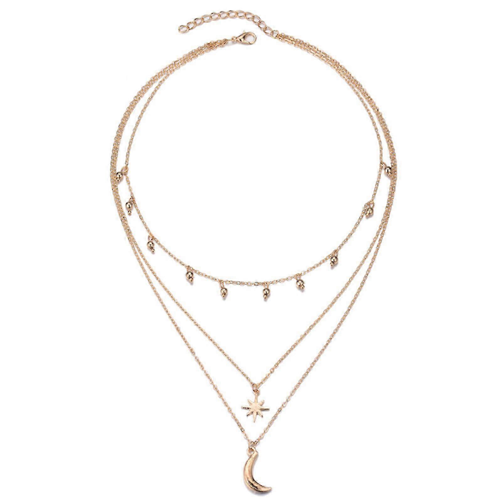 Multi layer Necklace Woman Pentagram