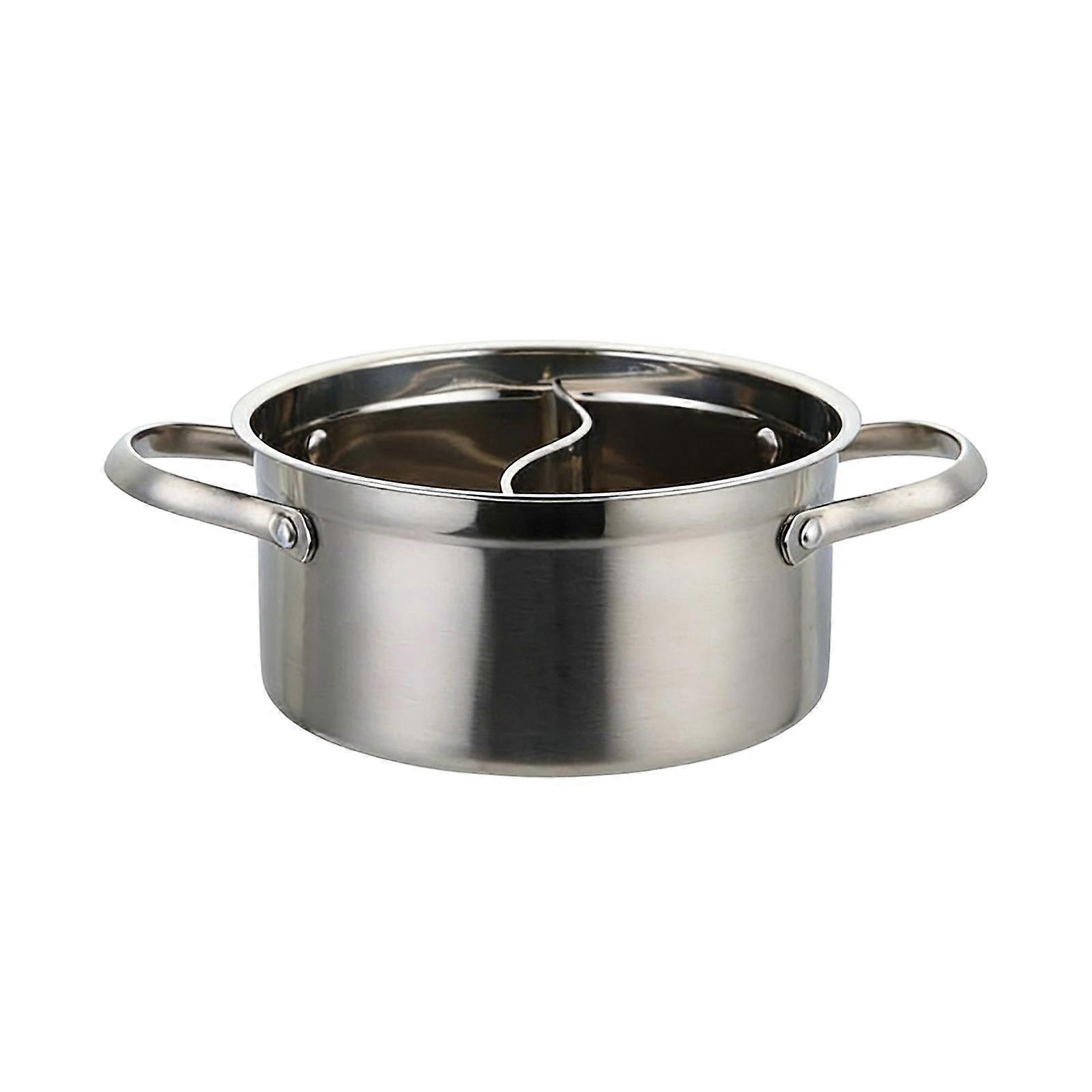 Shabu Pot with Divider,Double Sided Stock Pot,Multifunctional Tool,Leakproof Two