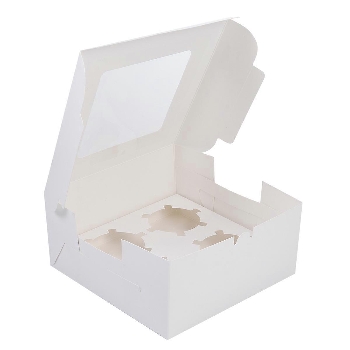 Cake Box Container Paper Cake Holder for Storage 12Pcs White Boxes