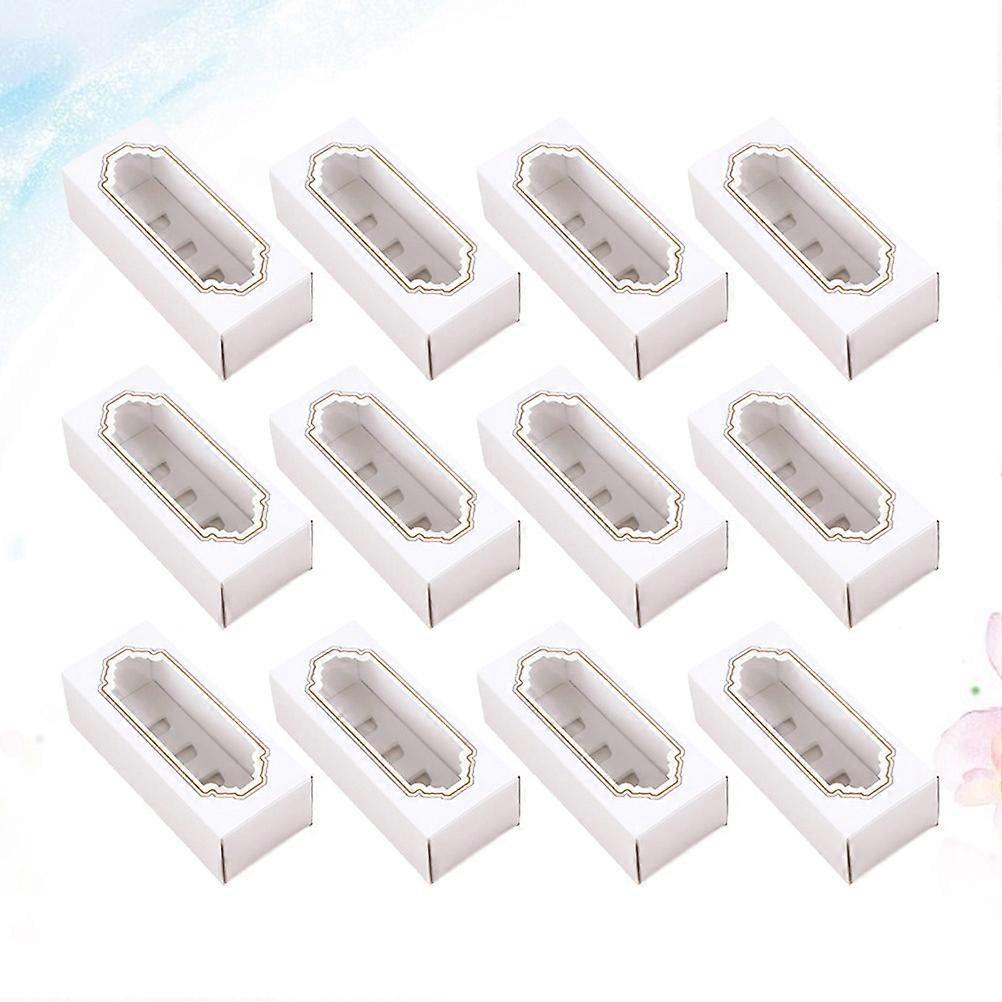 Macaron Packaging Box Windowed Cupcake Boxes for Storage Use 12Pcs Set