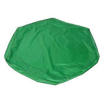 Hexagon Sandpit Cover with Drawstring, Waterproof Sandbox & Pool Cover for Outdoor Garden Toys, Green