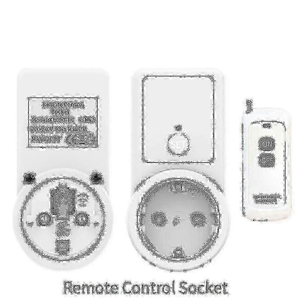 Multi-functional Sturdy Wireless Remote Switch Compatible with Power Outlet 5X Eu Compatible with Smart Control Plug