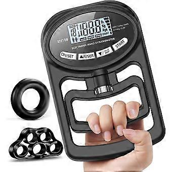 Hand Grip Strength Tester Trainer - Electronic Hand Dynamometer Forearm Grip Strengthener Exerciser Digital Training Gauge 265 Lbs 120 Kgs for Sport