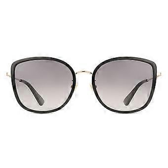 Lunettes de soleil Gucci GG0606SK Asian Fit 001, monture complète, noires, œil de chat, protection UV2, originales