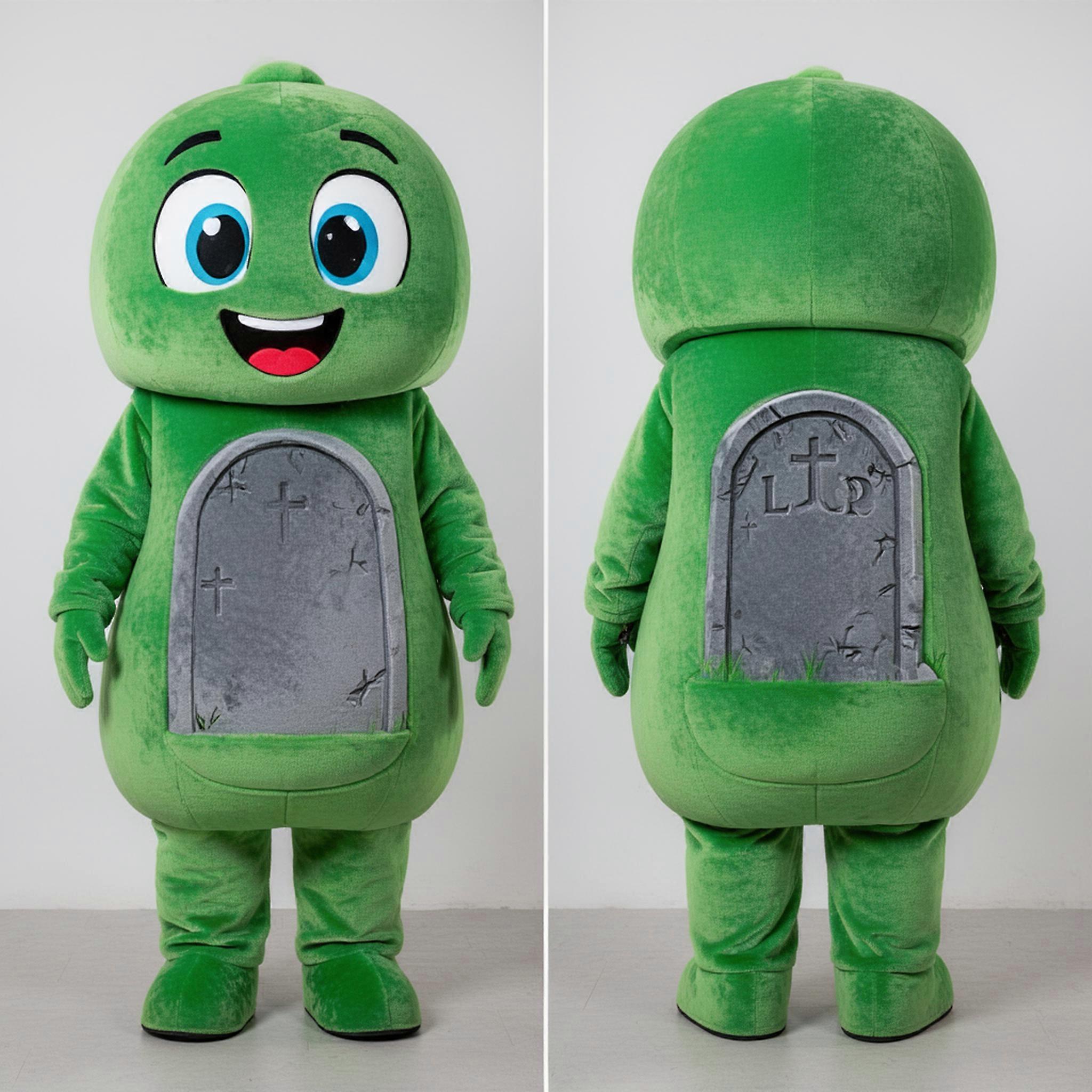 MASTICOT Green Plush Padded Graveyard Mascot
