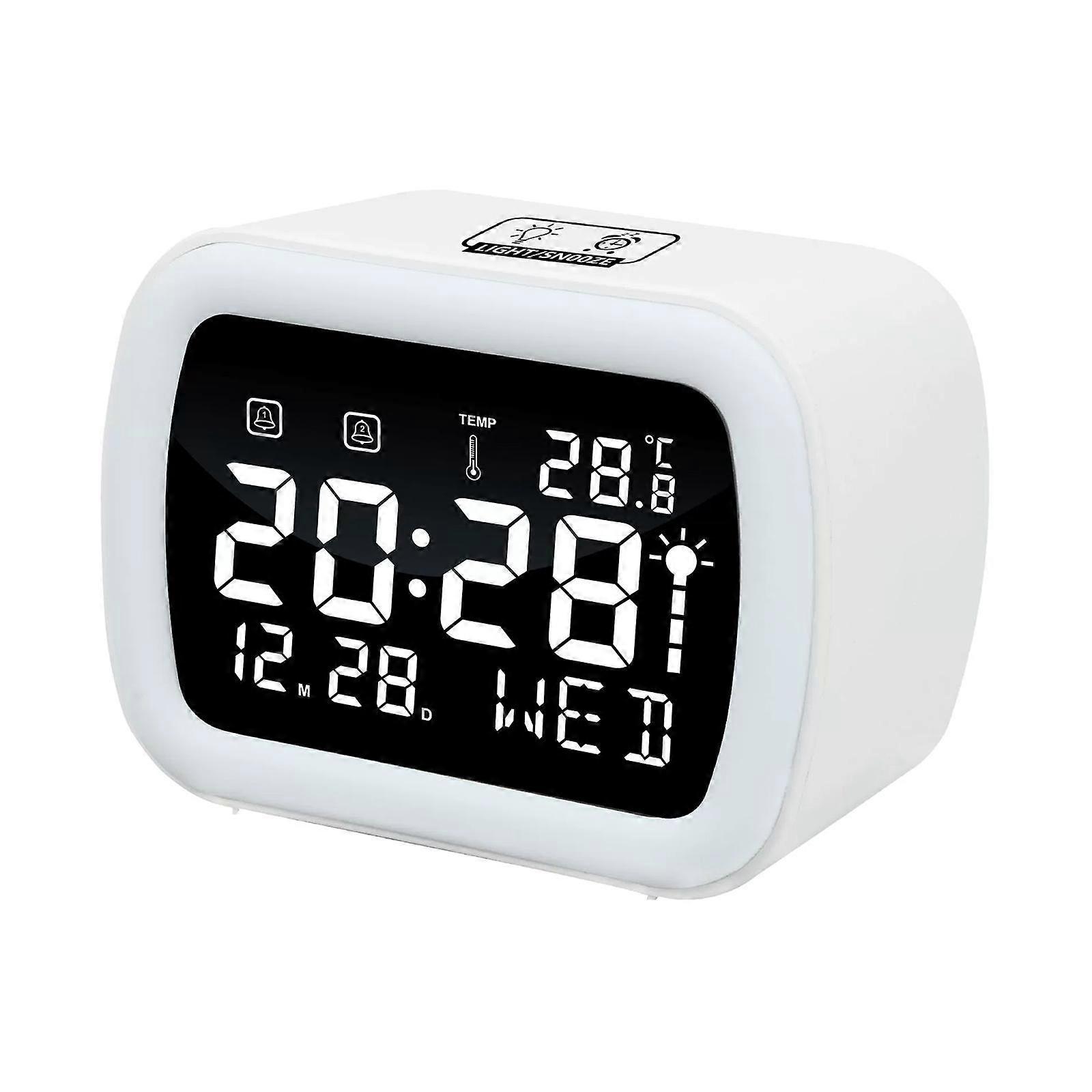 DS-5801 LED Smart Temperature Display Electronic Digital Clock with Night Light