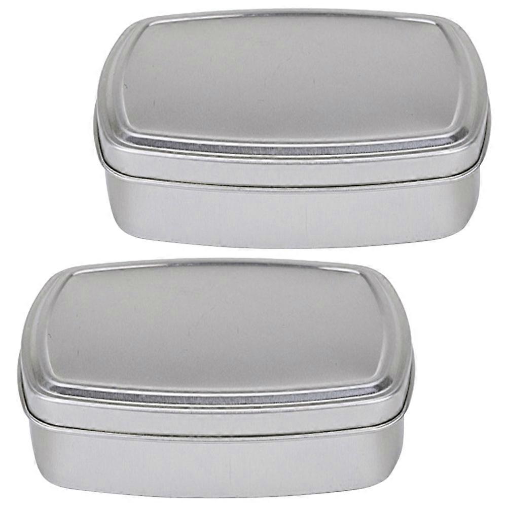 Soap Container Aluminum Case for Storage Use 2Pcs Multi-Function Soap Boxes