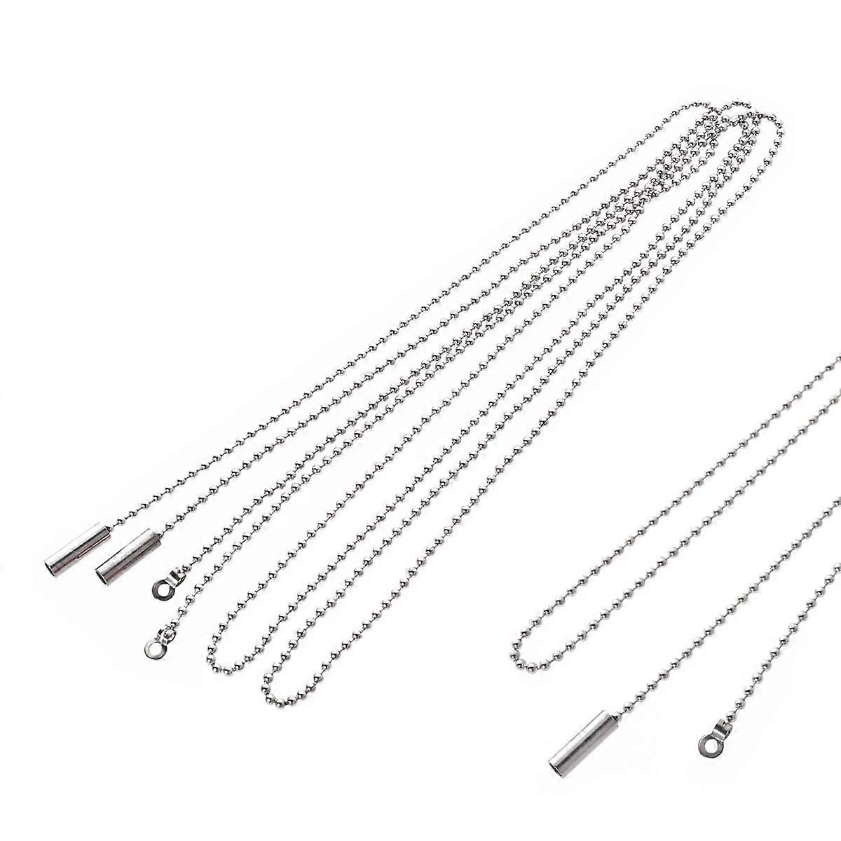 6Pcs Silver Beaded Pull Chain for Switch Home Use Durable Set