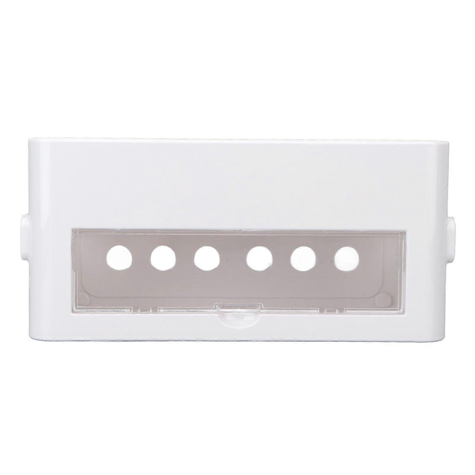 Power Socket Storage Box Safe Dustproof Socket Wire Organizer Plastic Box for Home MediumWhite(YMCAT)
