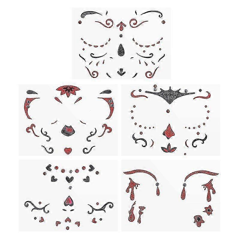 5sheets Halloween Body Stickers