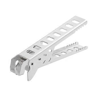 Silver Camping Pot Clip Clamp for Secure Cookware Plate Gripping