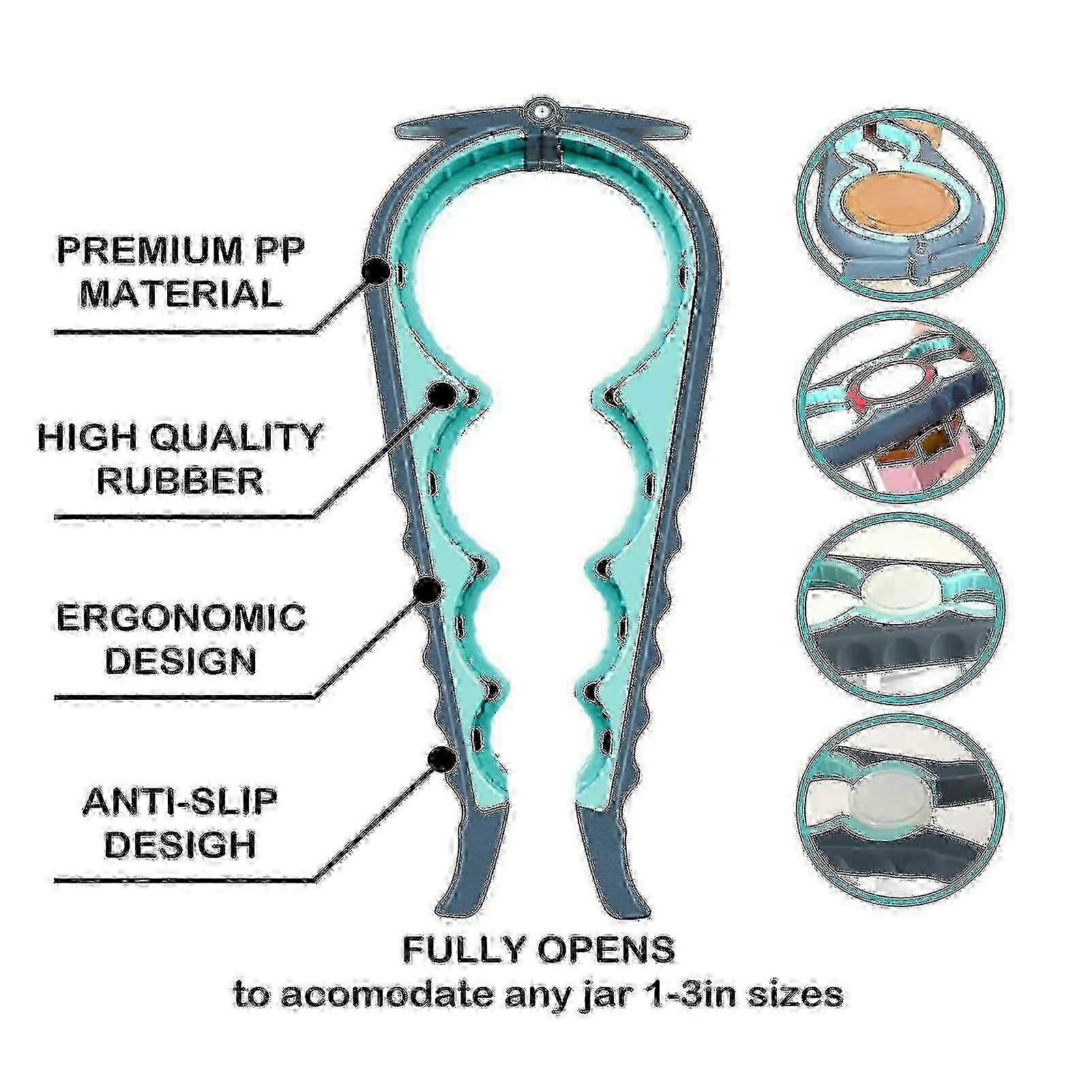Ergonomic Jar Opener Set for Weak Hands