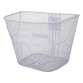 Powder-Coated Steel Front Bike Basket with Quick-Release Mount