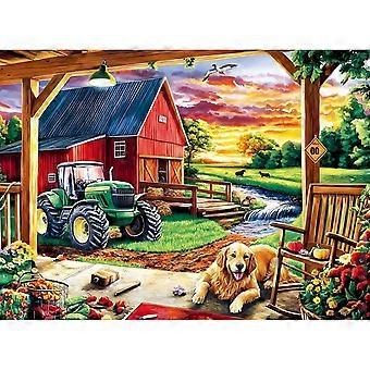 Autumn Farm Puppy Country Scenery Brain-Teasing Puzzles JI-634