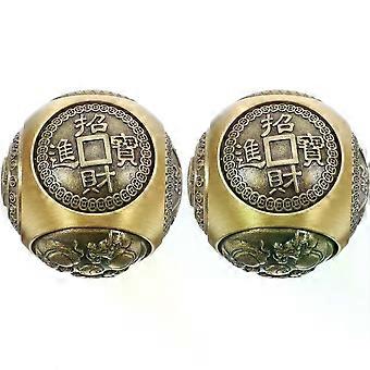 Baoding Balls 36mm Six Sided Relief Hand Exercise Pair