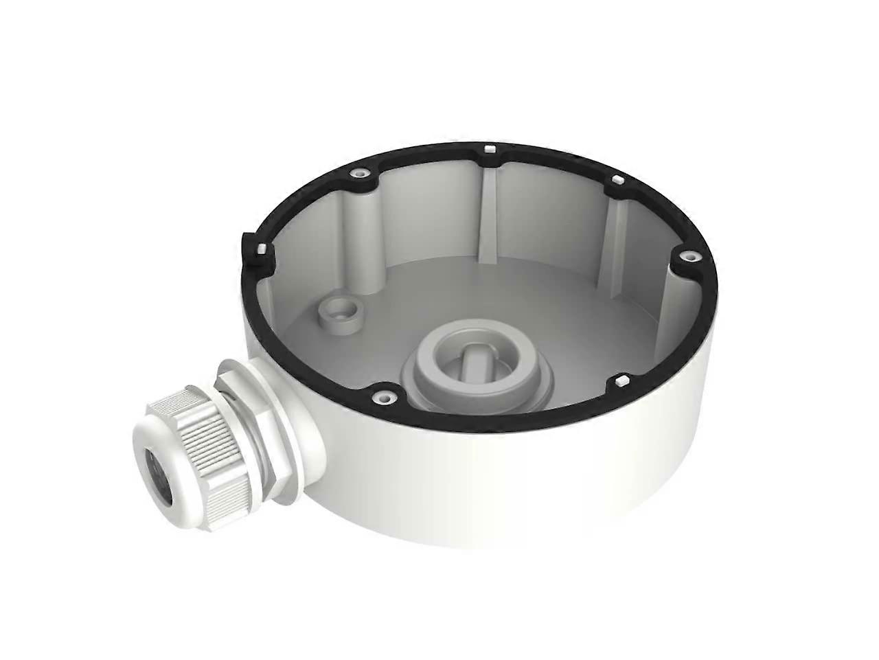 Security Camera Junction Box with Concealed Cable Management, White Dome Camera Mount Bracket
