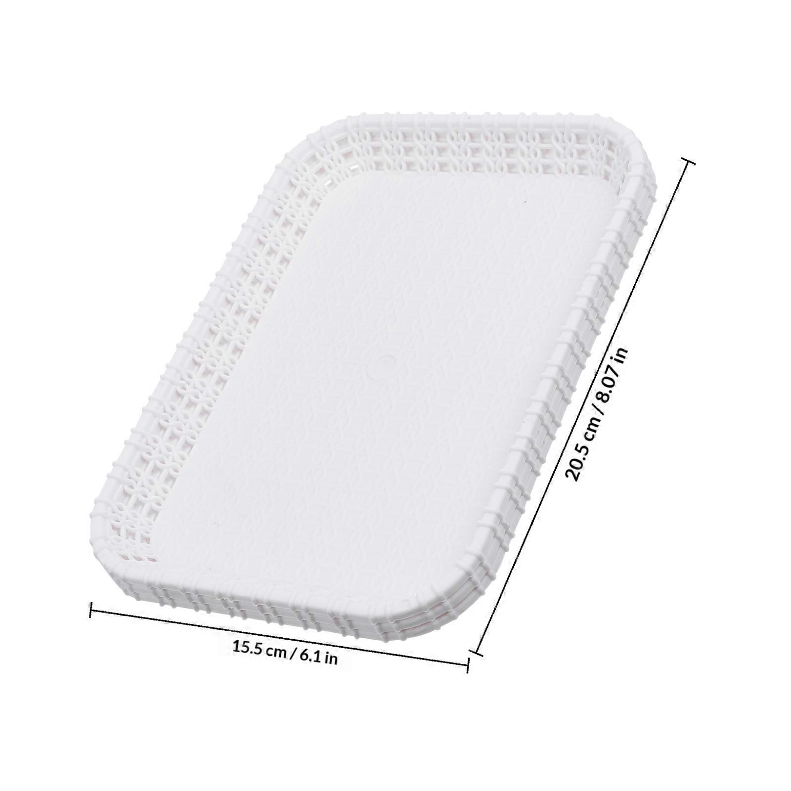 White Rectangular Bread Tray for Serving 3Pcs Food Tray for Home Use